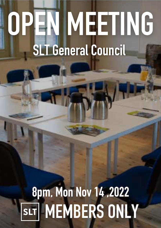 Poster image of SLT Fly Loft set up for meeting