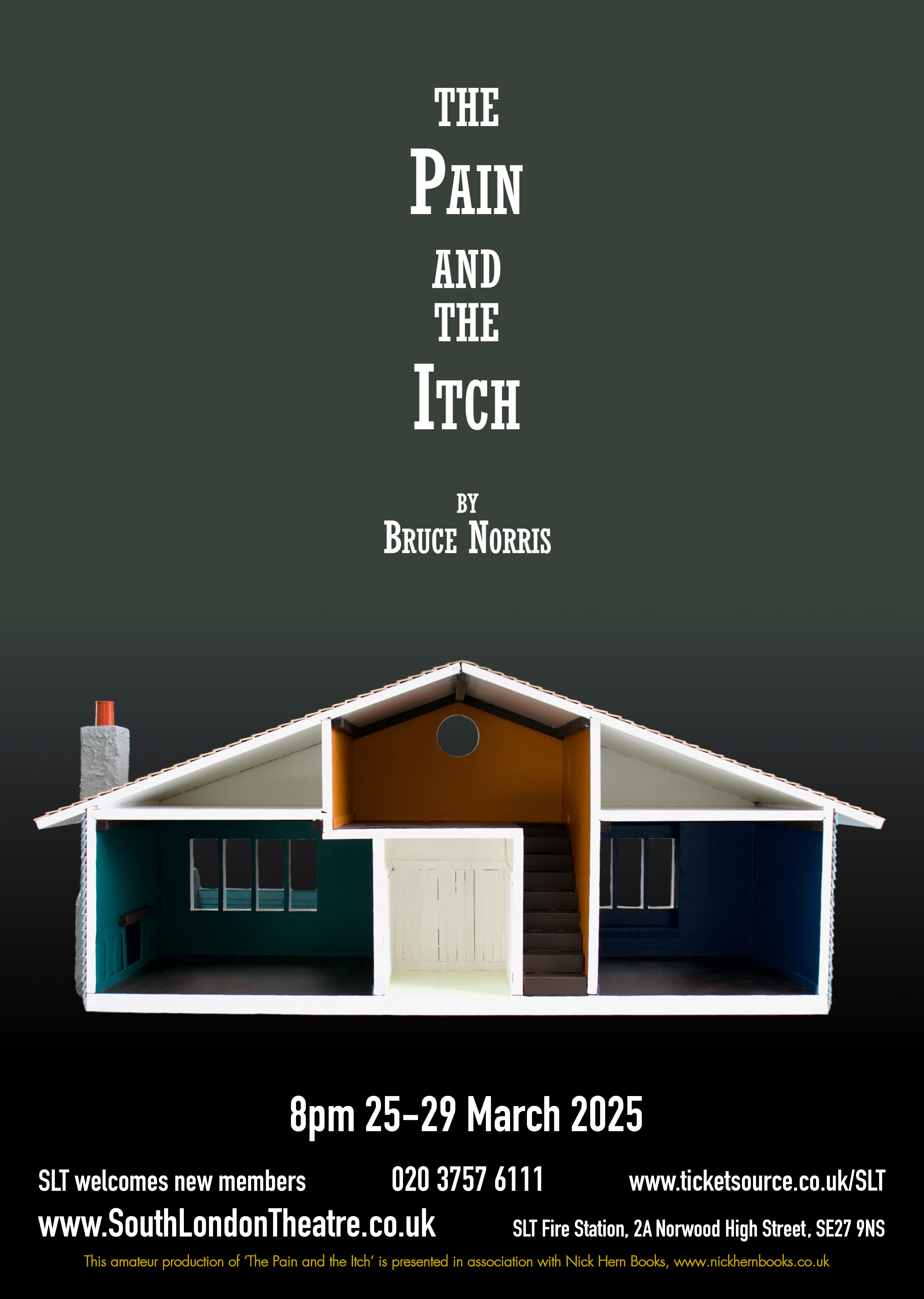 Poster image for the Pain & the Itch of a graphic cutaway of a house on a dark background